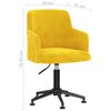 vidaXL Pasukama biuro kėdė, garstyčių geltonos spalvos, aksomas