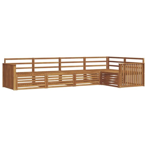 vidaXL Lauko sofos komplektas 5 pcs Natūrali Kietos akacijos mediena