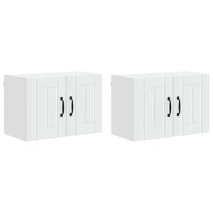 vidaXL Indaplovės plok&scaron;tė Lucca 2 pcs Balta 60 x 31 x 40 cm