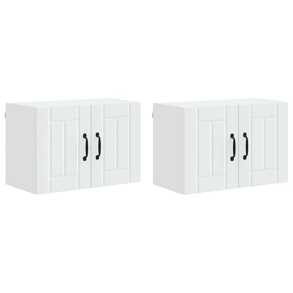 vidaXL Virtuvės spintelė 2 pcs Balta 60 x 31 x 40 cm Apdirbta mediena