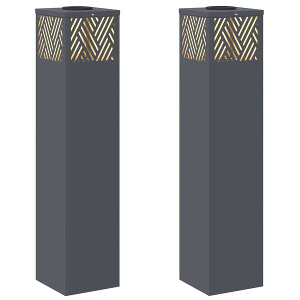 vidaXL Saulės LED &scaron;aligatvio &scaron;viesa 2 pcs Antracitas