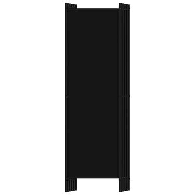 vidaXL Kambario pertvara, 6 dalių, juodos spalvos, 300x180cm