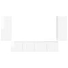 vidaXL TV sieninio kabineto komplektas 4 pcs Auk&scaron;tai blizganti balta