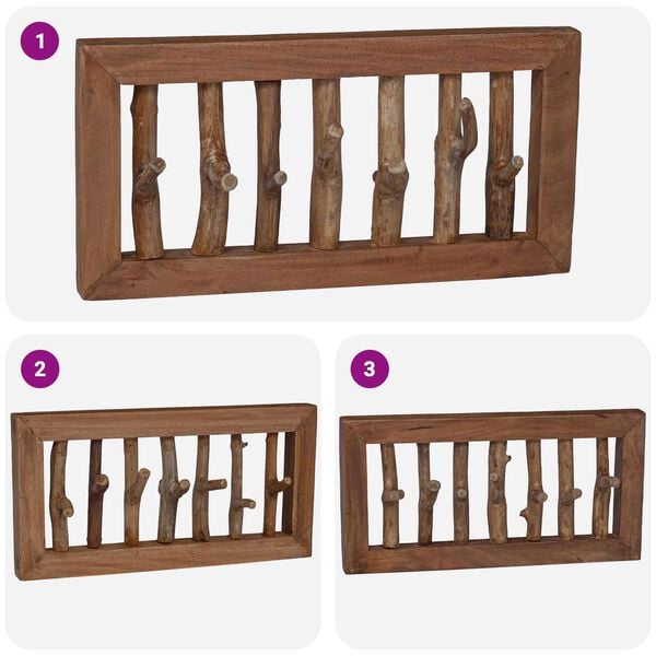 vidaXL Kabykla Ruda 50 x 11 x 25 cm Kietas mahonio mediena