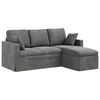 vidaXL Sofa Tamsiai pilka 198 x 134 x 80 cm Aksomas
