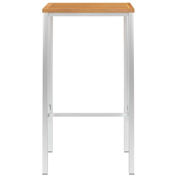 vidaXL Baro baldų komplektas, 3 dalių, tikmedžio masyvas ir plienas