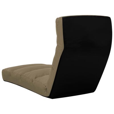 vidaXL Sulankstomas čiužinukas-kėdė, kapučino spalvos, dirbtinė oda