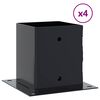 vidaXL Stulpų pagrindai kvadratiniai, 4vnt., antracito sp., 121x121mm