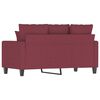 vidaXL Dvivietė sofa, raudonojo vyno spalvos, 120cm, audinys