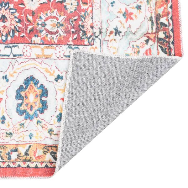 vidaXL Kilimas, įvairiaspalvis, 180x270cm, poliesteris, su ra&scaron;tais