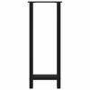 vidaXL Baro stalo kojos, juodos, 2 vnt., 40x(100-101) cm, plienas