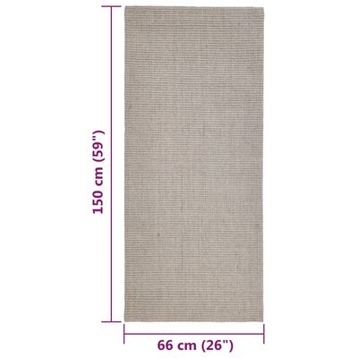 vidaXL Sizalio kilimėlis draskymo stulpui, smėlio spalvos, 66x150cm