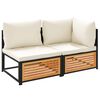 vidaXL Dvivietė sodo sofa su pagalvėlėmis, akacijos medienos masyvas