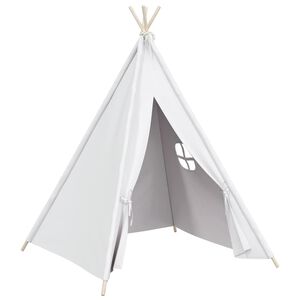 vidaXL Vaiki&scaron;ka tipi palapinė, balta, 120x120x150cm, persiko oda