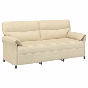 vidaXL 3-Vietis Sofa 3 vietos Kreminė 198 x 83 x 95 cm Audinys