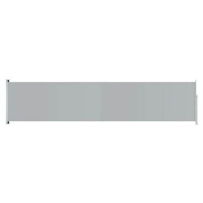 vidaXL Ištraukiama šoninė kiemo pertvara, pilkos spalvos, 140x600cm
