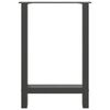 vidaXL Valgomojo stalo kojos, antracito spalvos, 2 vnt., 60x(72-73) cm, plienas