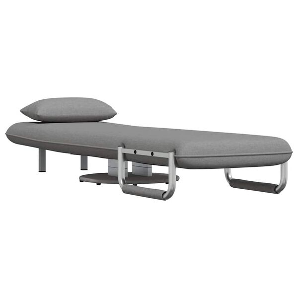 vidaXL Supamoji kėdė ir sofa-lova, šviesiai pilka, audinys