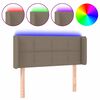 vidaXL Galvūgalis su LED, taupe spalvos, 83x16x78/88cm, audinys