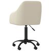 vidaXL Pasukama valgomojo kėdė, kreminės spalvos, aksomas (330666)
