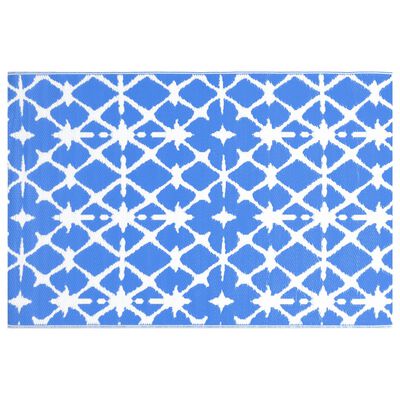 vidaXL Lauko kilimas, mėlynos ir baltos spalvos, 160x230cm, PP