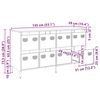 vidaXL Šoninė spintelė, balta, 135x39x73,5cm, plienas