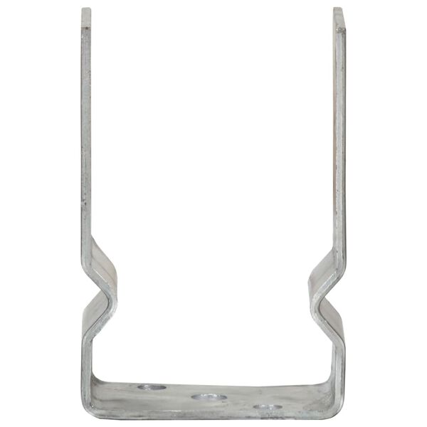 vidaXL Tvoros įtvirtinimai, 12vnt., sidabriniai, 9x6x15cm, plienas