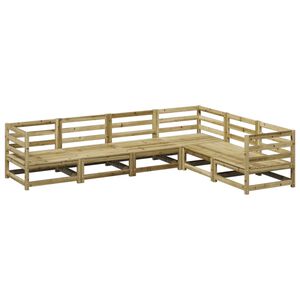 vidaXL Sodo sofos komplektas, 6 dalių, impregnuota pu&scaron;ies mediena