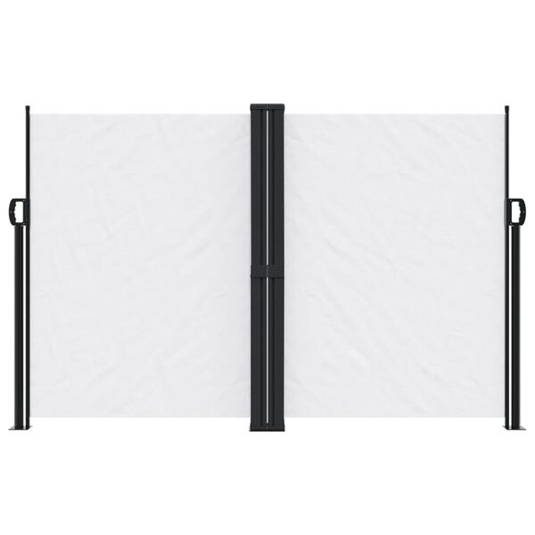 vidaXL Ištraukiama šoninė pertvara, baltos spalvos, 160x1000cm