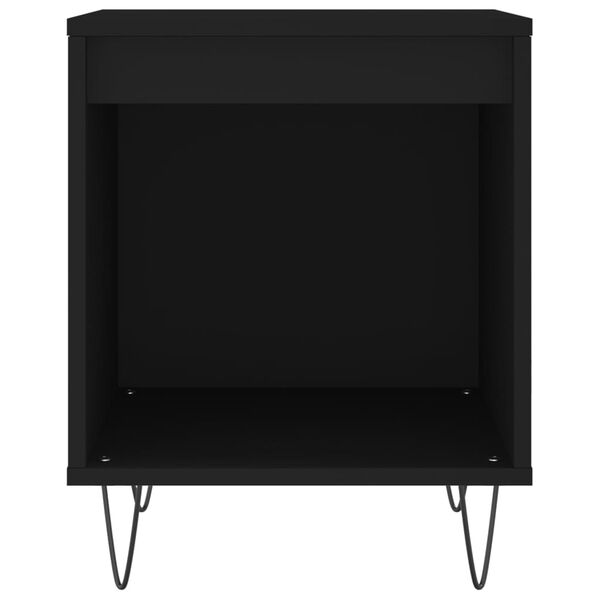 vidaXL Naktinė spintelė, juodos spalvos, 40x35x50cm, apdirbta mediena