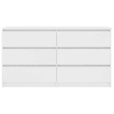 vidaXL Šoninė spintelė, baltos spalvos, 140x35x76 cm, MDP