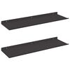 vidaXL Plūduriuojanti lentyna 2 pcs Juodas 60 x 18 x 2,5 cm Plienas