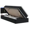 vidaXL LED saugojimo lova su čiužiniu Juoda 90 x 190 cm Aksomas