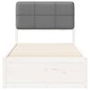 vidaXL Lovo rėmas su apmuštu galvūgaliu Šviesiai pilka 90 x 200 cm