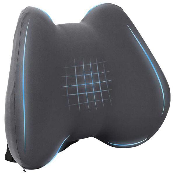 vidaXL Pagalvė su pagalve Pilka 42 x 32 x 14 cm Poliesteris