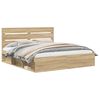 vidaXL Lovos rėmas Sonoma 200 x 200 cm Kietos pu&scaron;ies mediena