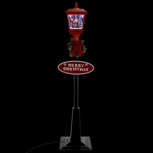 vidaXL Kalėdinis gatvės &scaron;viestuvas su Kalėdų seneliu, 180 cm, LED