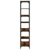 vidaXL Knygų lentyna, dūminio ąžuolo, 91x36x176cm, mediena ir plienas