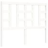 vidaXL Lovos rėmas su galvūgaliu, baltas, 120x200cm, medienos masyvas