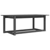 vidaXL Kavos staliukas, pilkas, 110x55x45cm, pu&scaron;ies medienos masyvas