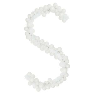 vidaXL Kalėdų rutulių girlianda LED Balta 186 cm Polystirenas