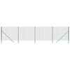vidaXL Vielinė tinklinė tvora, žalia, 1,6x10m, galvanizuotas plienas