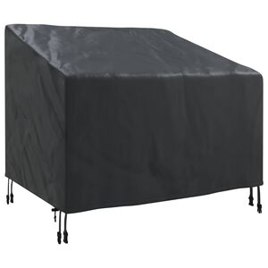 vidaXL Sodo kėdės dangtis Juoda 96 x 79 x 74 cm 210D Oksfordo audinys