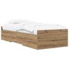 vidaXL Lovos rėmas su saugojimu su stalčių Artisano ąžuolo 80 x 200 cm