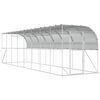 vidaXL Vi&scaron;tų narvas prie sienos Sidabrinė 600 x 150 x 215 cm
