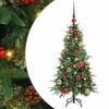 vidaXL Dirbtinė Sulankstoma Kalėdų Eglutė Žalia 120 cm PE ir PVC