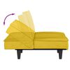 vidaXL Sofa-lova, geltonos spalvos, aksomas