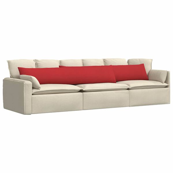 vidaXL Sofa Pagalvės 2 pcs Raudona 200 x 40 cm audinys