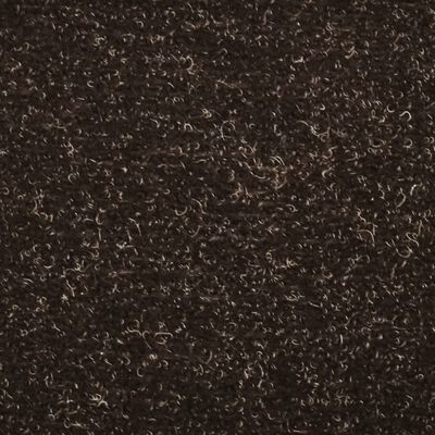 vidaXL Lipnūs laiptų kilimėliai, 10vnt., tamsiai rudi, 65x21x4cm