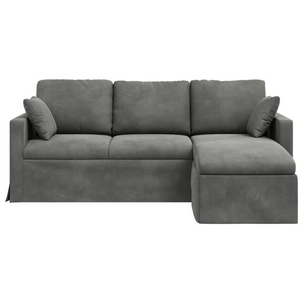 vidaXL Sofa Tamsiai pilka Bendri matmenys: 198 x 134 cm (P X G x A)